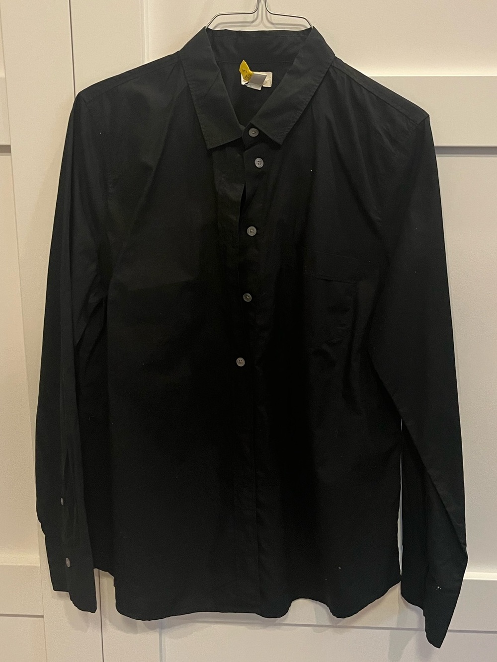 J.Crew Black Cotton Button-Up Shirt Long Sleeve Size L